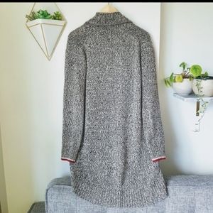 ROOTS Cabin Sock Monkey Open Cardigan Sweater Grey